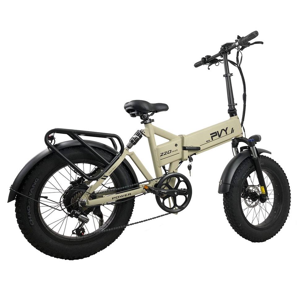 PVY Z20 Plus faltbares E-Bike, 20*4,0 Zoll dicke Reifen 1000 W Motor 50 km/h Geschwindigkeit 16,5 Ah Batterie 80-120 km Reichwei