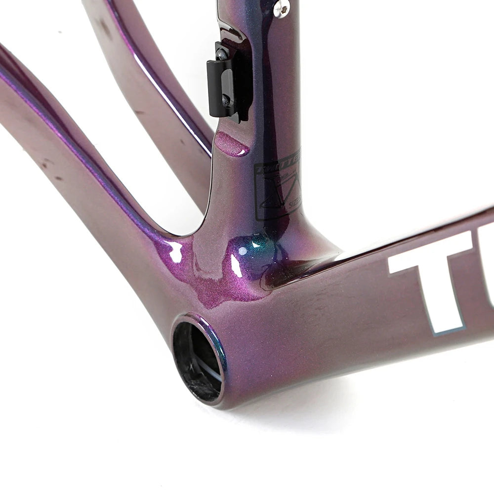 China Factory Gravel Frameset Holographic Color Carbon Bike Road Frame Carbon Gravel Bike Frame