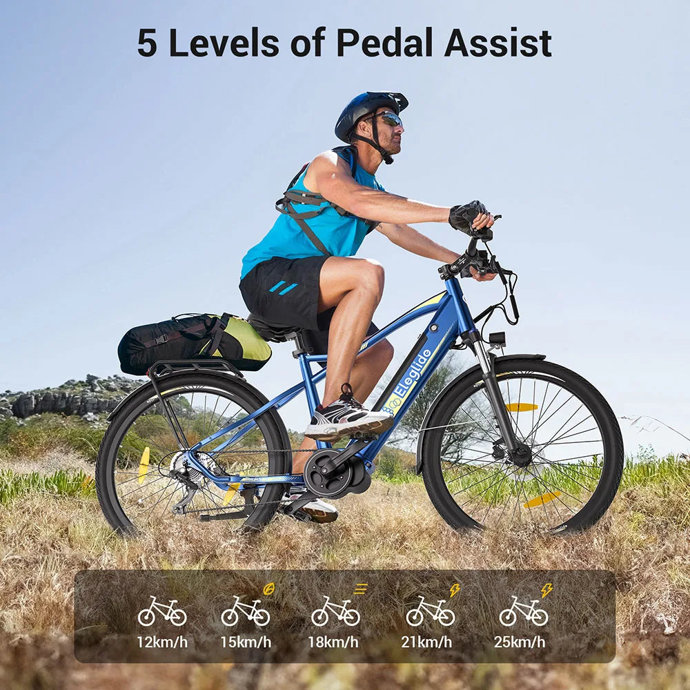 Eleglide C1 27,5 Zoll Trekking-Bike mit 250 W Ananda Mittellauf-Motor, 14,5 Ah-Batterie max 150 km