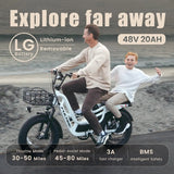 Wholesale 20-Inch Electric Bicycle Fat Tire Aluminum Alloy Frame Lithium Battery Hydraulic Brake System 7 Speed Step-Through E