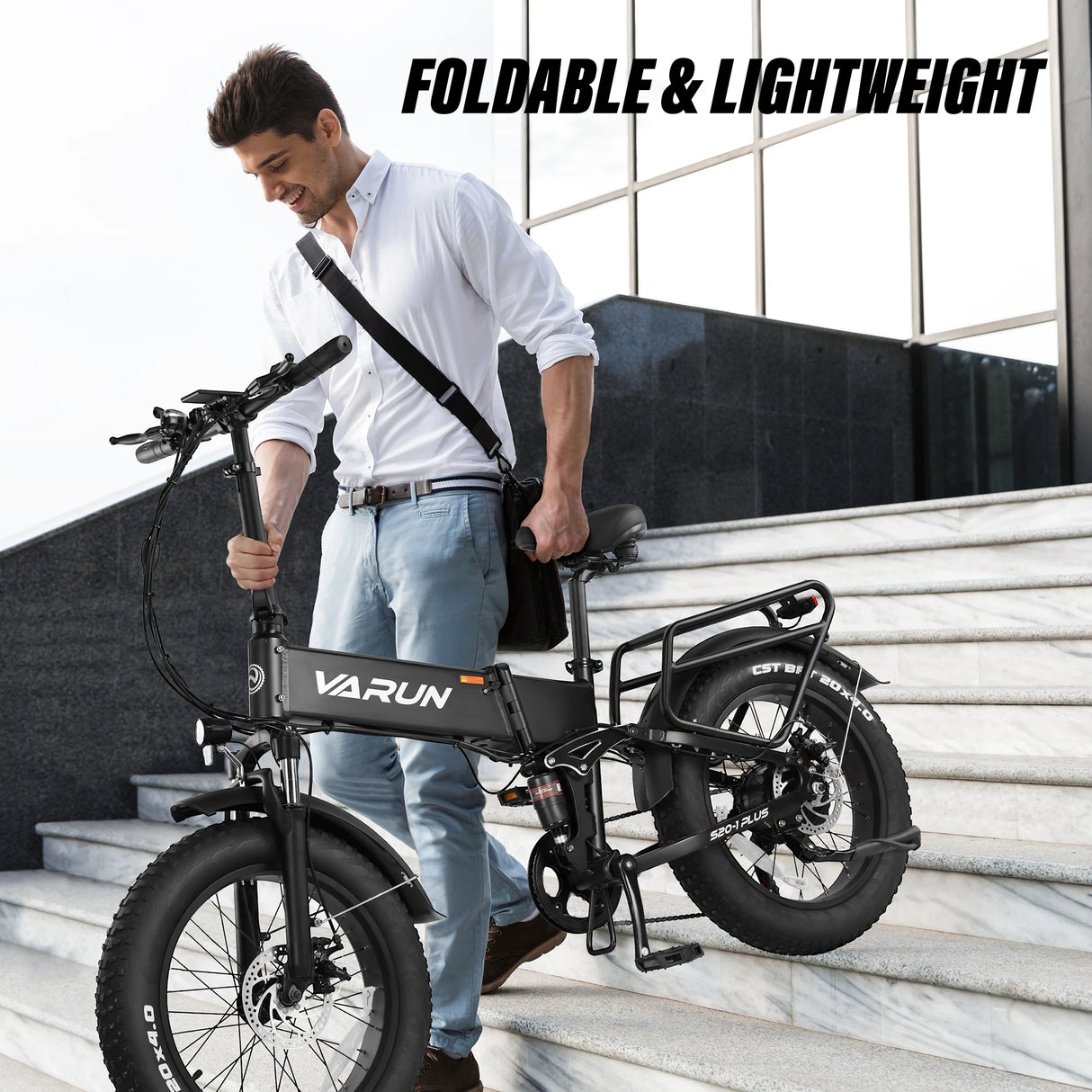 VARUN S20-1 PLUS 250W 48V 13AH Lightweight UL Certified E-Bike 4.0 Fat Tire Foldable Electric Bike for Adults