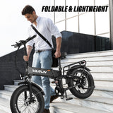 VARUN S20-1 PLUS 250W 48V 13AH Lightweight UL Certified E-Bike 4.0 Fat Tire Foldable Electric Bike for Adults