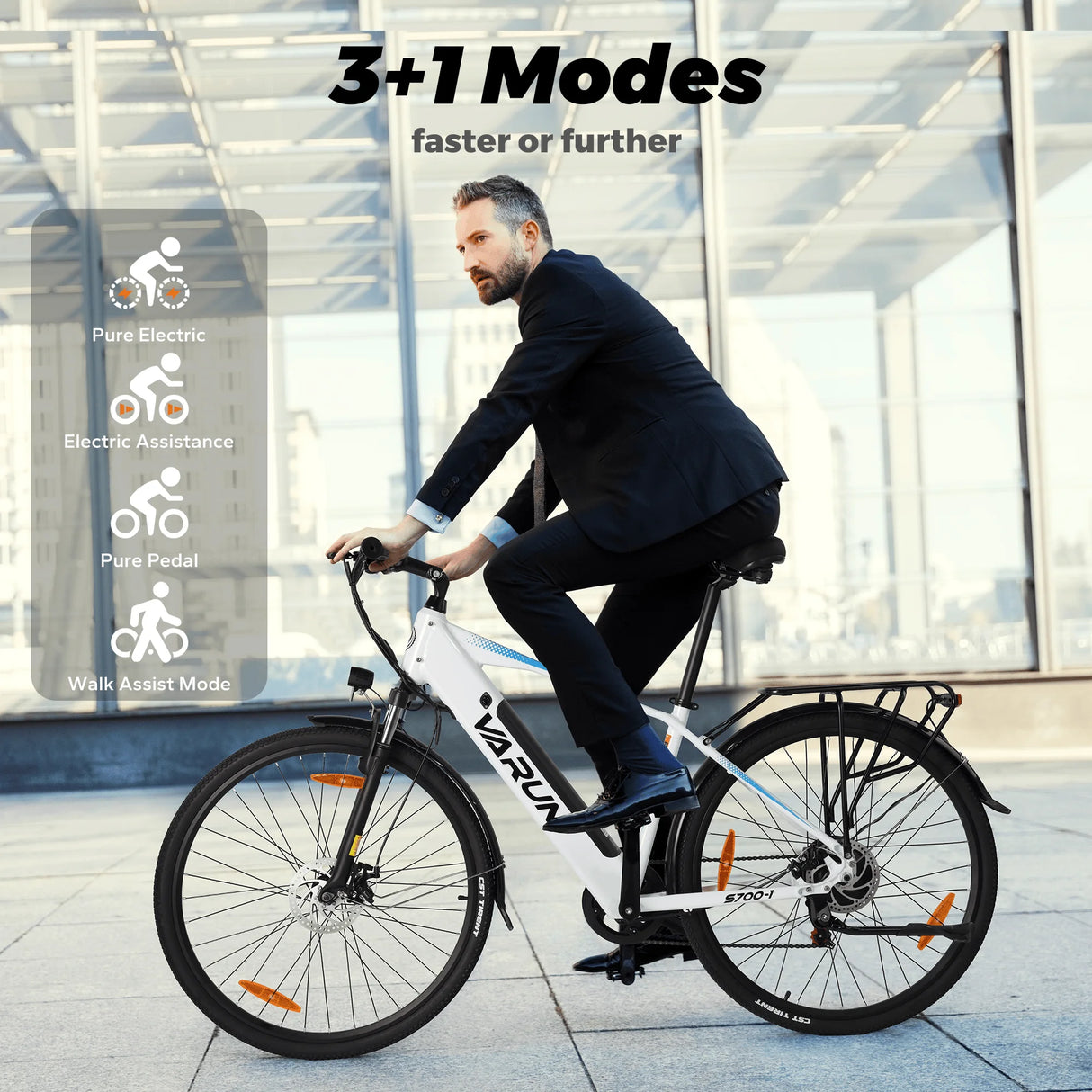 EU Stock S700-1 250W Electric Hybrid Bike 27.5 Inch High Speed 48V Lithium Battery Aluminum Alloy Frame Ebike Electric Bike