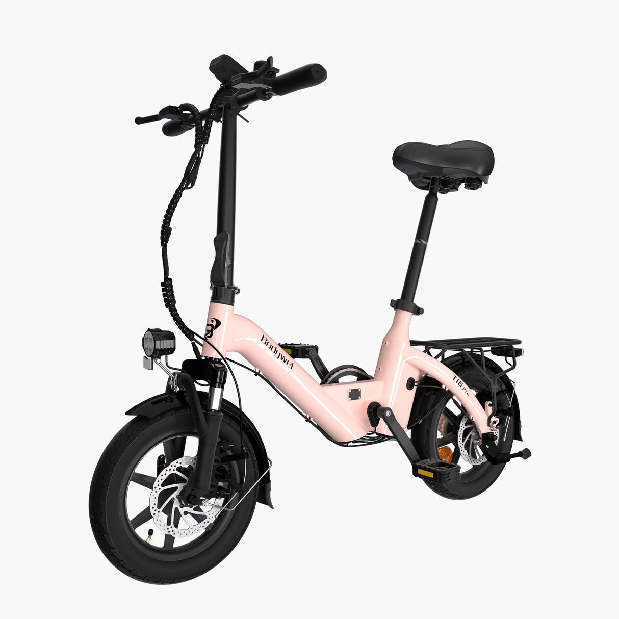 City Bodywel T16 PRO Mini Folding Electric Bike 250W 36V 7.8AH Upgrade Rear Shelf with Lithium Battery Power Supply