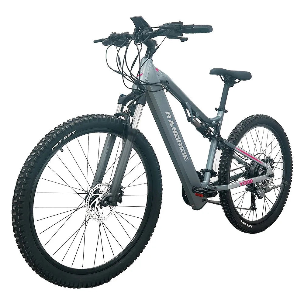 RANDRIDE YG90A Elektrofahrrad 1000 W Motor 45 km/h Max. Geschwindigkeit 48 V 17 Ah Akku 70-90 Max. Reichweite 27,5*2,4'' CST Rei