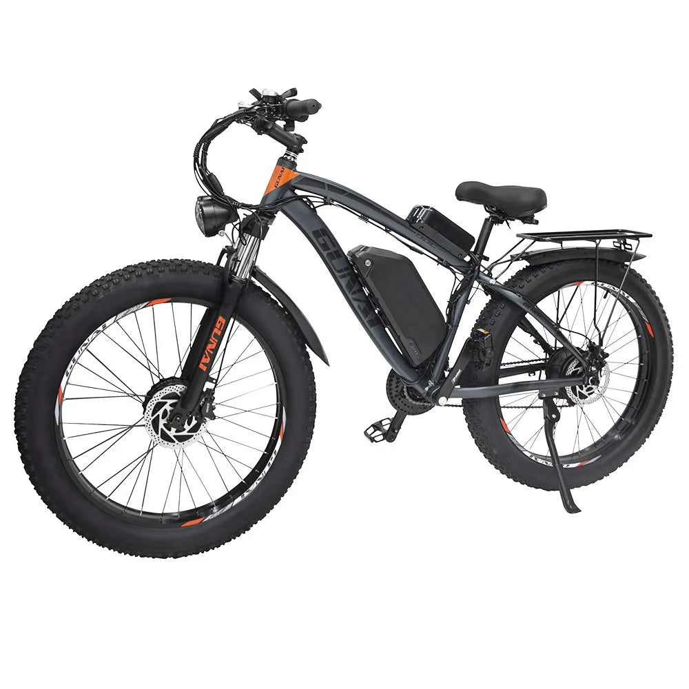GUNAI GN88 Elektro-Mountainbike 26*4,0 Zoll dicke Reifen 1000 W*2 Motoren 55 km/h Max-Schnelligkeit 48 V 22 Ah-Batterie 130 km R