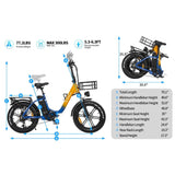 500W 48V 20Ah 48 km/h 50-70km Reichweite Shimano 7-Gang Ridstar MN20 Elektro fahrrad mit 20*4,0 'Fat Tire
