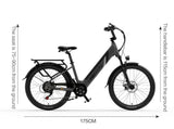 LANKELEISI ES500PRO 2023 Electric Foldable City Bike Adults 7 Speed Shimano Pedal Assisted Accelerator Aluminum Battery