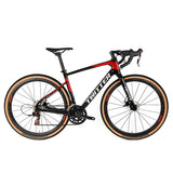Twitter Mens Road Bike Off-road Bikes GRAVEL Carbon Road Bike Disc 22speed Carbon Bicicle 700*40C Tire China Factory