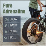 Fucare Taurus Aluminum Alloy Frame Hydraulic Brake 7 Speed Max 1200W Motor Lithium Battery 26" Electric Hybrid Bike