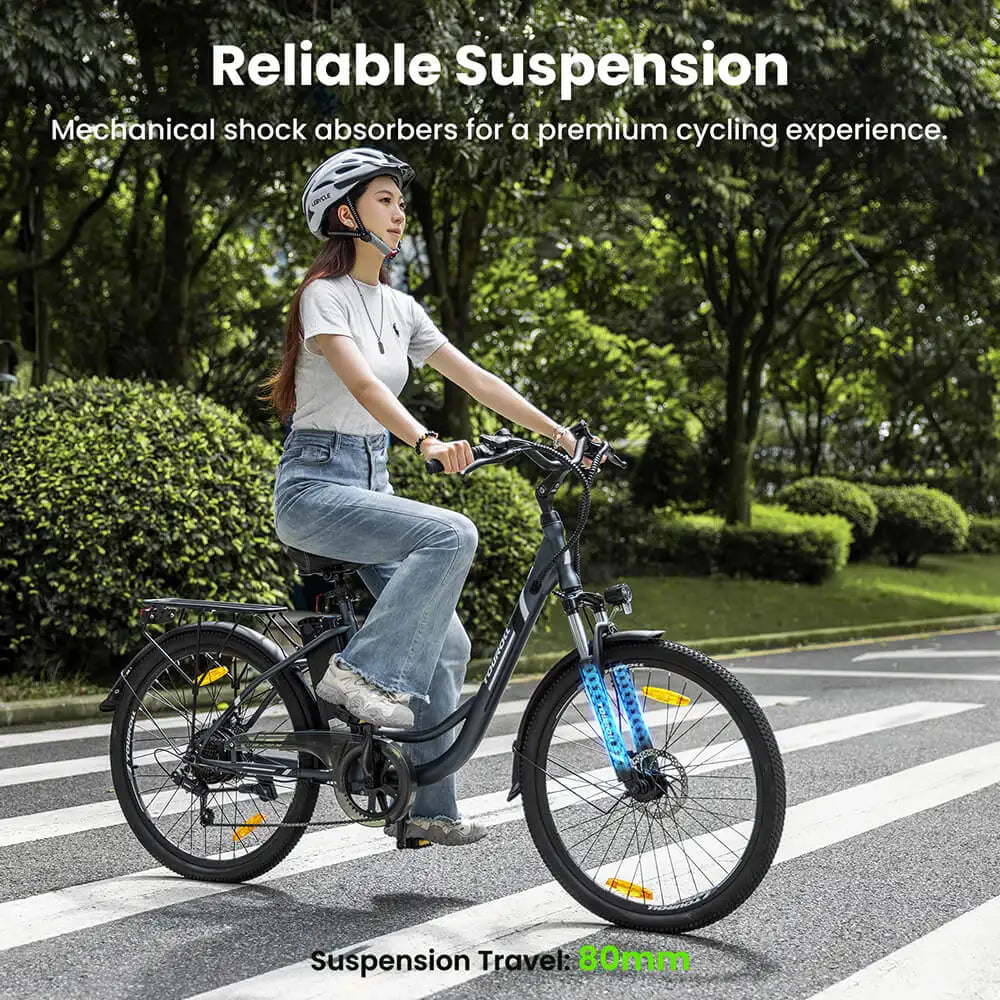 Elektrisches Citybike 250W 15,6 Ah 45Nm Drehmoment 5 Hilfs stufen 7-Gang Shimano Gear Touroll B1 mit leistungs starkem Motor