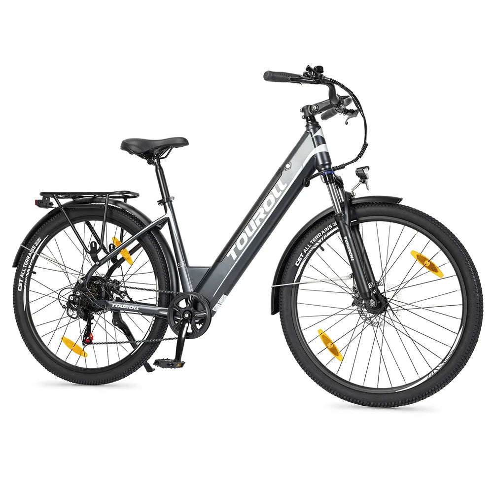 EU Stock City Bike 27,5 Zoll 250W 15,6 Ah Touroll J1ST Trekking rad mit mechanischer Scheiben bremse und E-Bremse