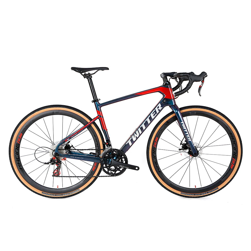 China Factory Witter Gravel Bike Carbon Road Bike 700*40C Tire Fatbike Bicycle 22speed Disc Brake Road Bike Carbon 2021 Hot Sale