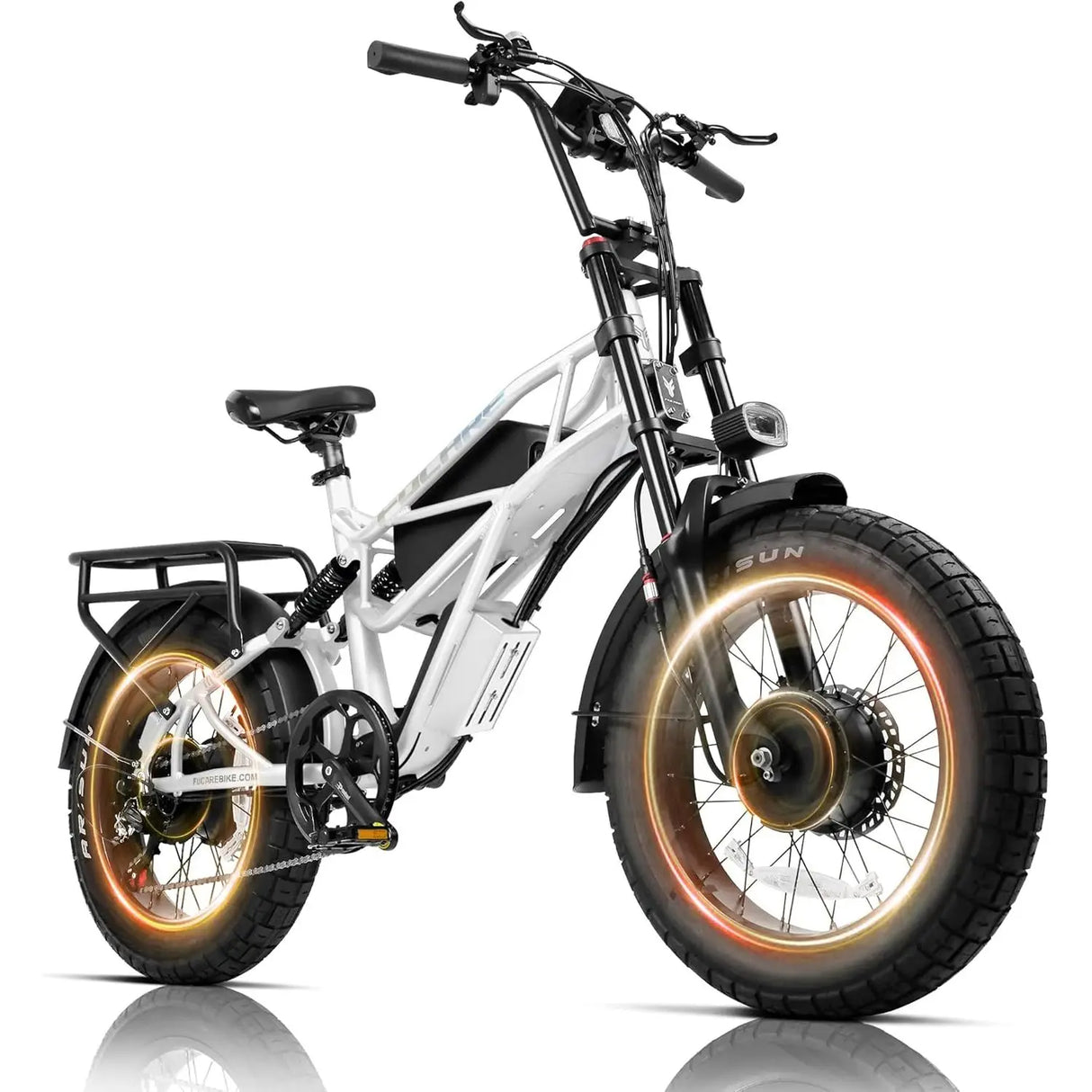 New Arrival Direct Factory Price High Power 1500W Dual 750W Motor Aluminum Alloy Fat Tire Electric Bike with Rear Shock Absorber