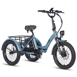 EU UK Warehouse FAFREES F20 Mate Electric Cargo Trike 180kg Capacity, 110KM Range, Folding Design