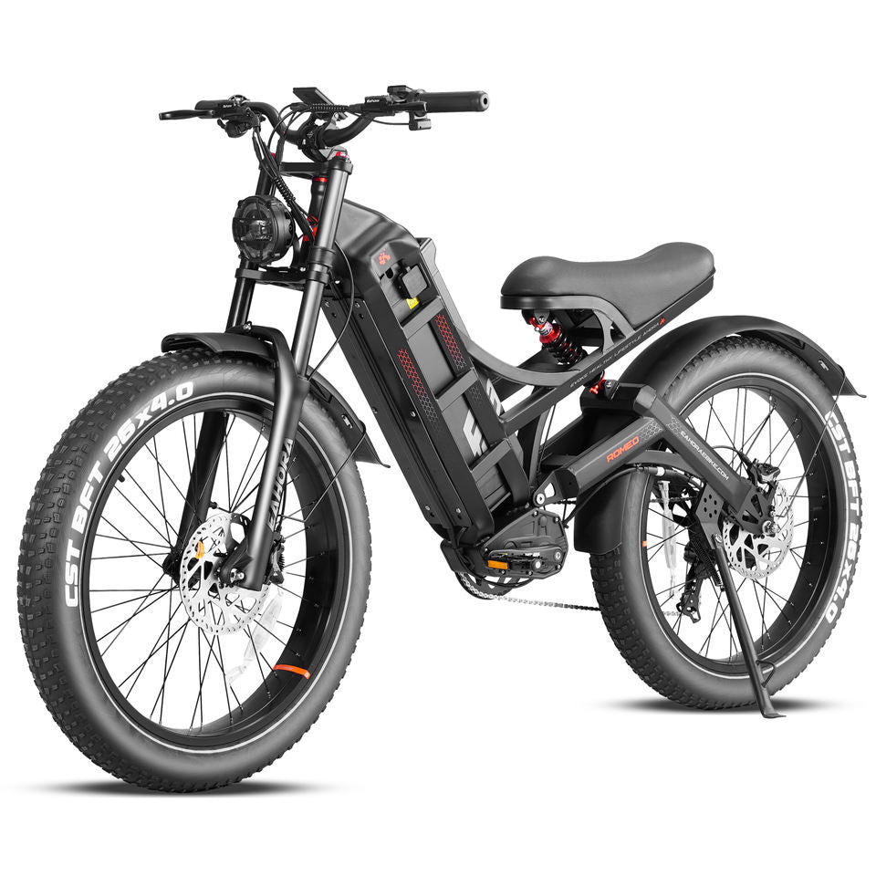 Eahora Romeo Pro Full Suspension Electric Bike Single Motor 1200W/2500W 48V 60Ah/52V 60ah 7-Speed 32Km/H Speed 70-120Km Range