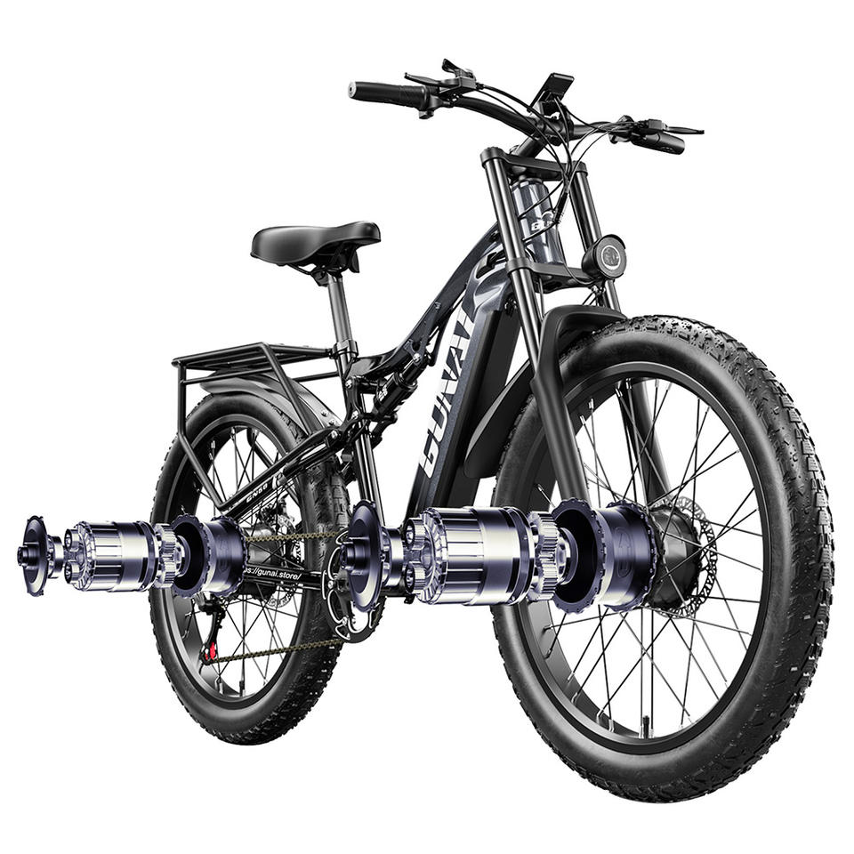 GUNAI GN68 Elektrofahrrad, 2*1000 Motor, 48 V 17,5 Ah Akku, 26 * 3,0-Zoll dicke Reifen, 50 km/h Max-Geschwindigkeit, 80 km Max-R