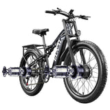 GUNAI GN68 Elektrofahrrad, 2*1000 Motor, 48 V 17,5 Ah Akku, 26 * 3,0-Zoll dicke Reifen, 50 km/h Max-Geschwindigkeit, 80 km Max-R