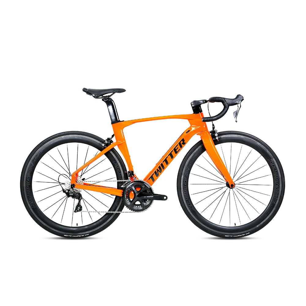 High Quality Twitter Road Bikes for Men Bicycle Professional Racing 700x25c Tire  Carbon Fiber Frame Road Bike Cycle