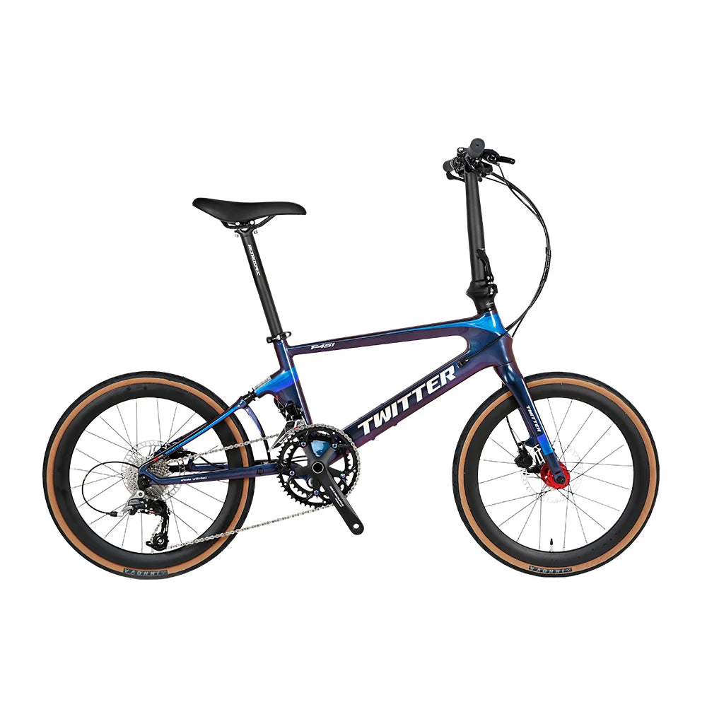 Twitter Bike F451  Foldable Bike Carbon Folding Bicycle Wheelset 20 Inch 22 Speed Carbon Folding Bike