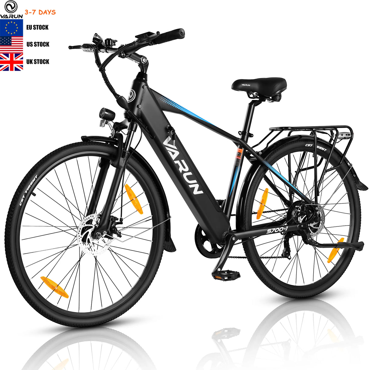 High Quality 700C Electric Hybrid Bike 48V 500W SHIMANO 7 Speed Electric City Bicycle EU UK Stock Aluminium Intergrated Ebike